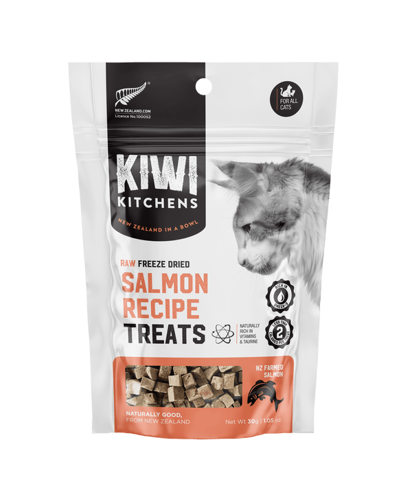 Kiwi Kitchens Raw Freeze Dried Salmon Recipe Treats for Cats