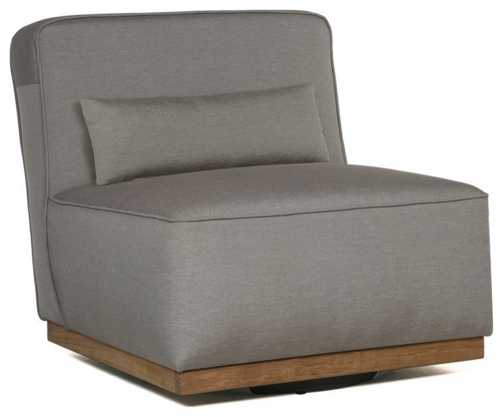 Carbonia Swivel Lounge Chair  Pallazo Taupe   Transitional   Armchairs And Accent Chairs   by Sunpan Modern Home  Houzz