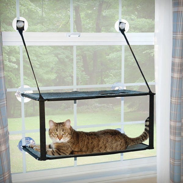 KandH Pet Products EZ Mount Double Stack Kitty Sill Cat Window Perch