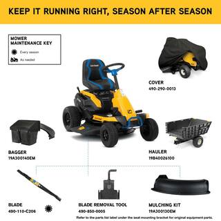 Cub Cadet 30 in. 56-Volt MAX 30 Ah Battery Lithium-Ion Electric Drive Cordless Riding Lawn Tractor with Mulch Kit Included CC30E