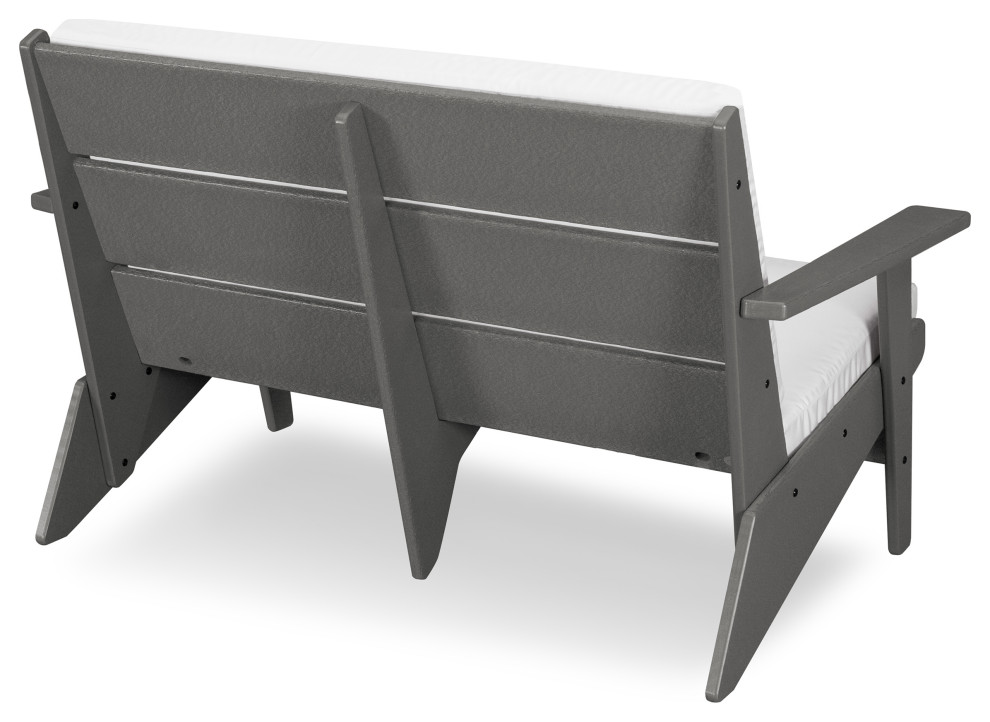 POLYWOOD Riviera Modern Lounge Loveseat   Transitional   Outdoor Loveseats   by POLYWOOD  Houzz