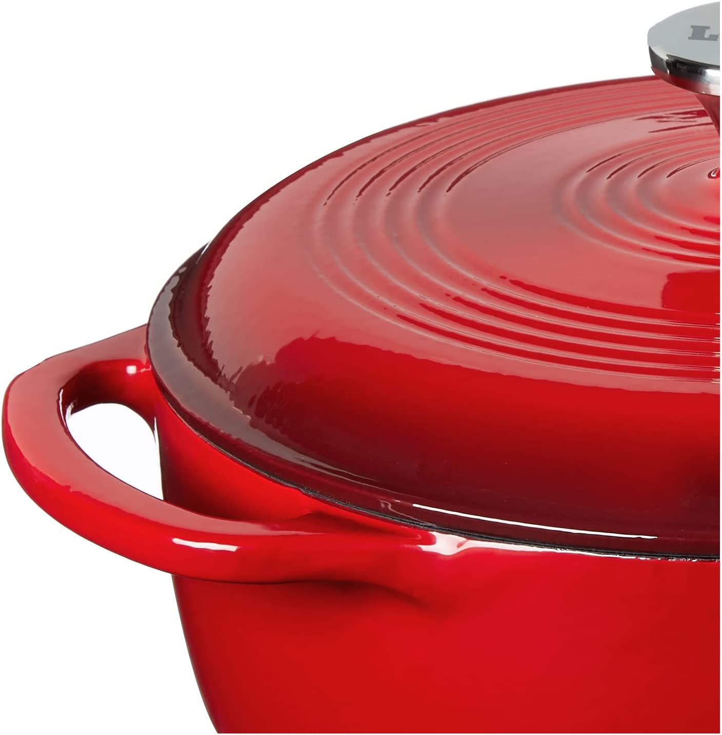 Lodge EC4D43 Enameled Cast Iron Dutch Oven， 4.6-Quart， Island Spice Red