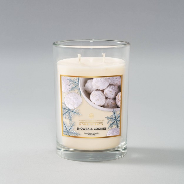 2 wick 19oz Jar Candle Snowball Cookies Home Scents Chesapeake Bay Candle