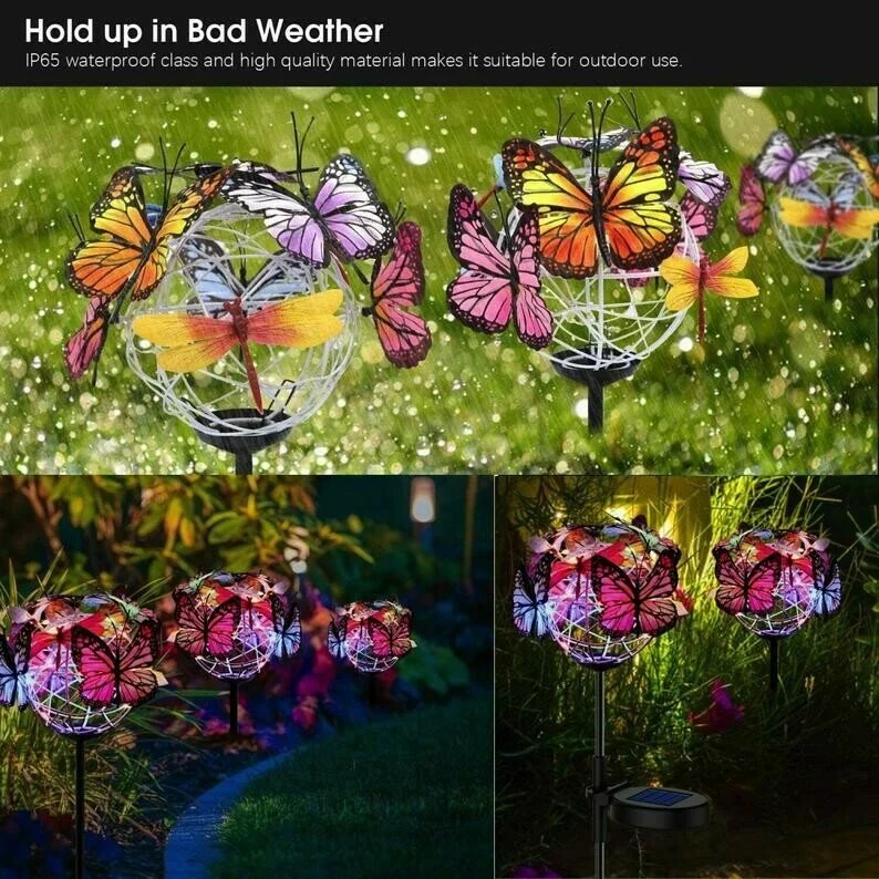 🔥BIG SALE - 49% OFF🔥Solar Stake Lights Butterflies Decor Lights ( BUY 1 GET 1 FREE )