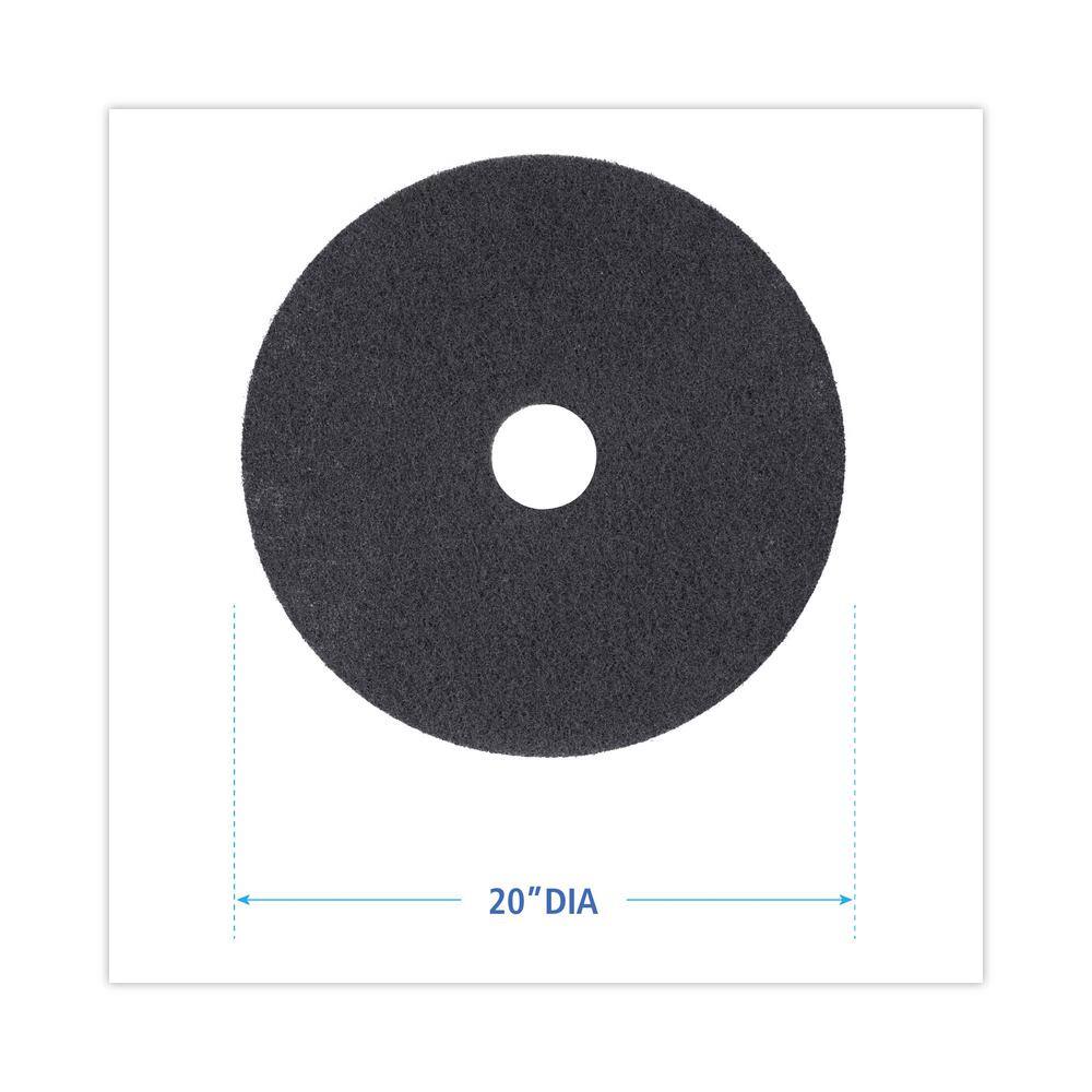 Boardwalk 20 in. Dia Grayish Black High Performance Stripping Floor Pads (5Carton) BWK4020HIP