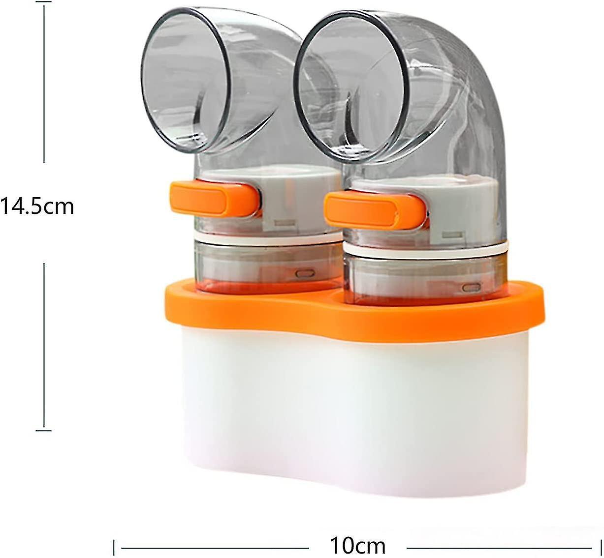 Salt And Pepper Shaker Set， Press Type Ration Quantitative Seasoning Bottle Measuring Performance Bo