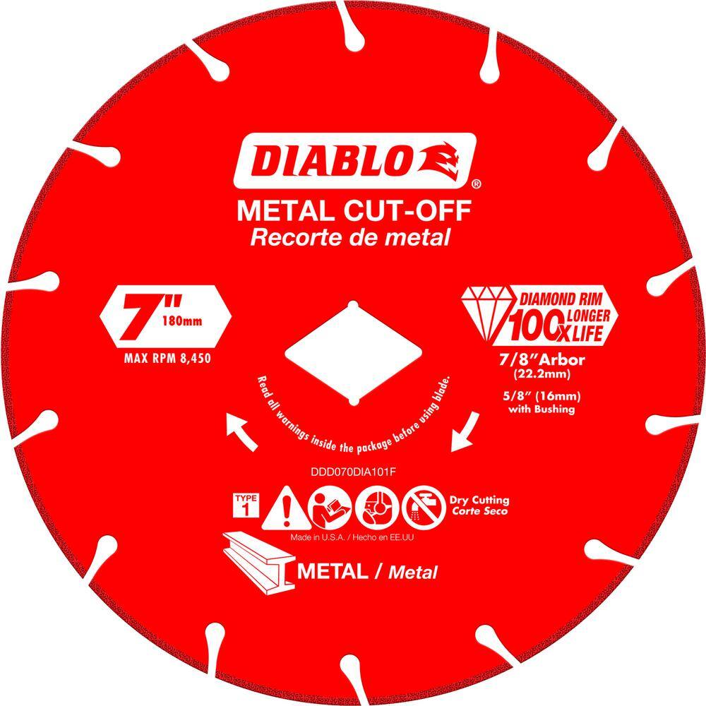 DIABLO 7 in. Diamond Wheel for Metal Cutting DDD070DIA101F