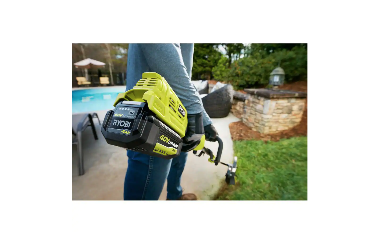 RYOBI RY40940VNM 40V Cordless Battery Attachment Capable String Trimmer and Leaf Blower Combo Kit (2-Tools) w/ 4.0 Ah Battery and Charger