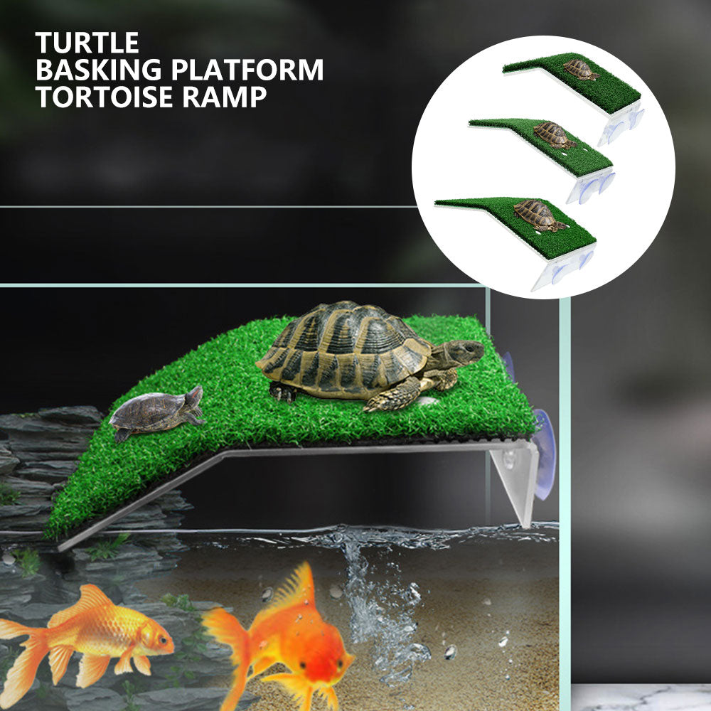 HOTBEST Tortoise Turtle Platform Basking Suction Cup Habitat Terrace Climbing Ladder