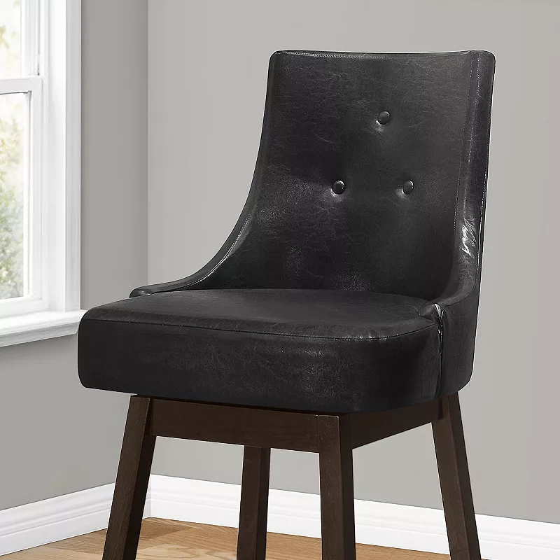 Monarch 2-pc. Tufted Swivel Barstool Set