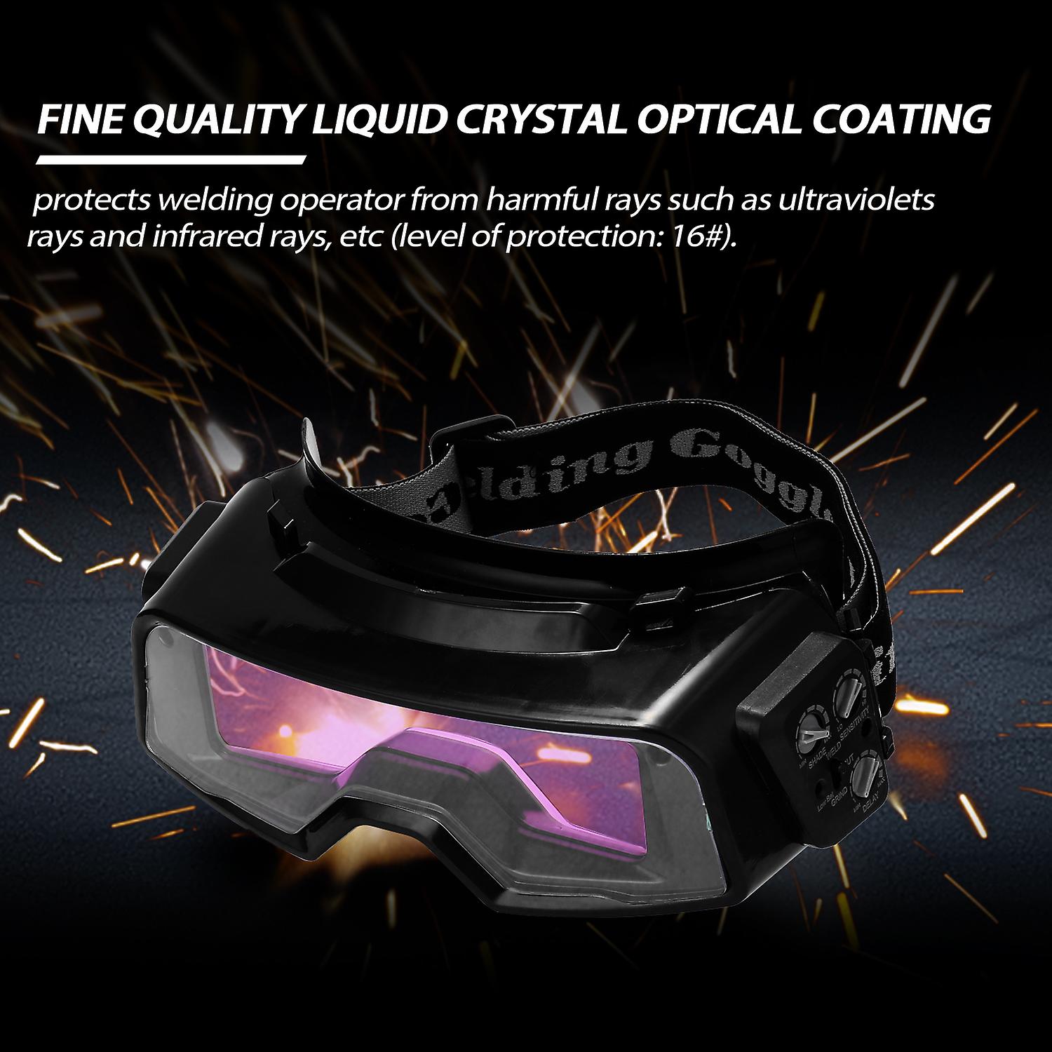 Auto Darkening Welding Goggles For Tig Mig Mma Professional Weld Glasses Goggles Multifunction Utility Tool No.225965