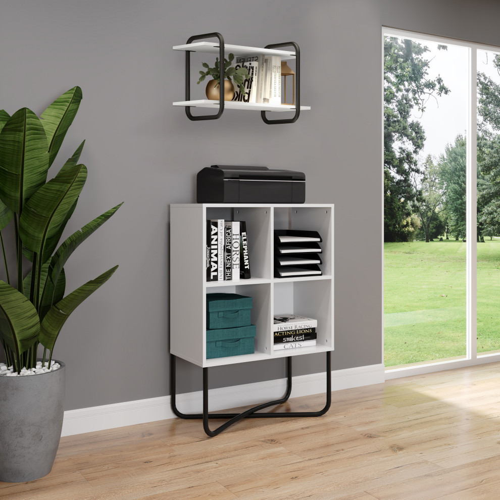 Techni Mobili Modern Geometric Bookcase   Industrial   Bookcases   by Rta Products  L  Houzz