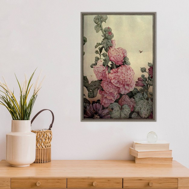 X 23 quot Garden Fantasy Iv Peony Framed Canvas Wall Art Amanti Art