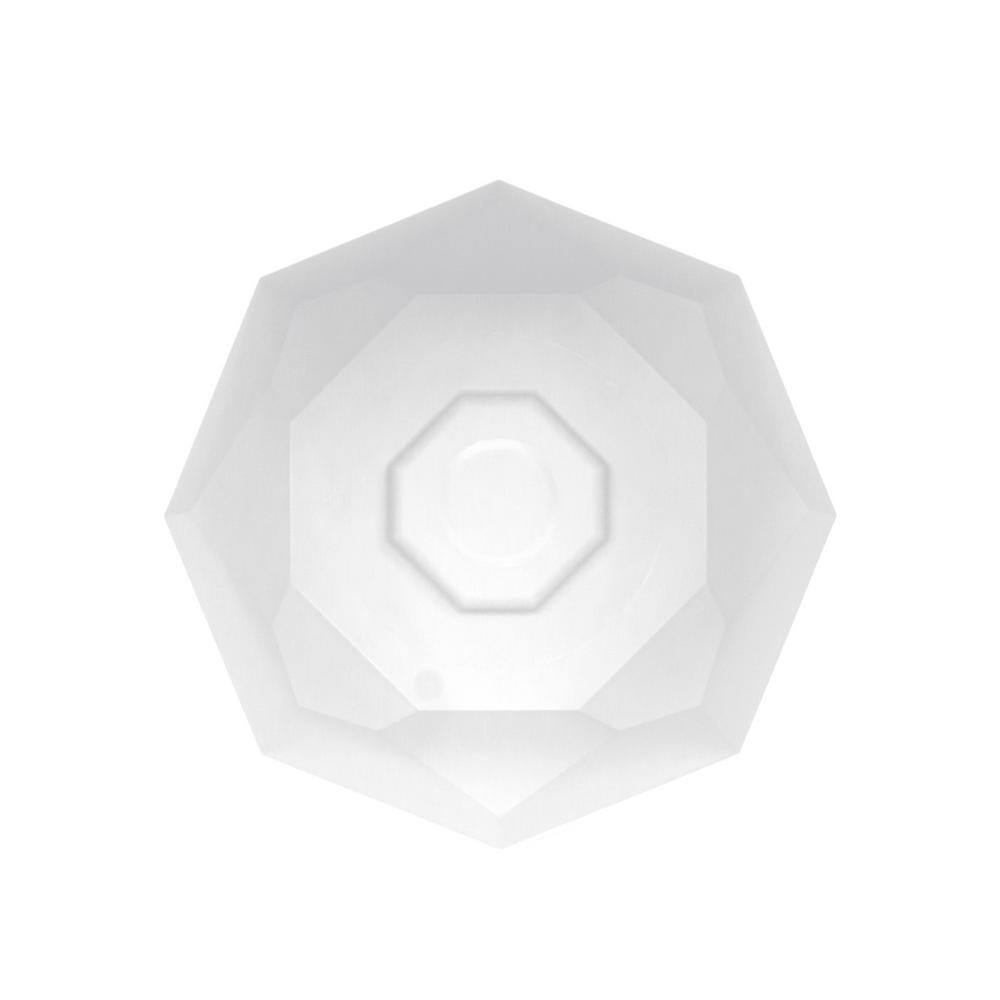 Bloem 10 in. Casper White Tuxton Modern Hexagon Resin Planter TXT1009