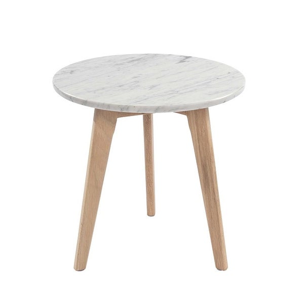 Carson Carrington Tang 15-inch Round Marble Table - 15.5