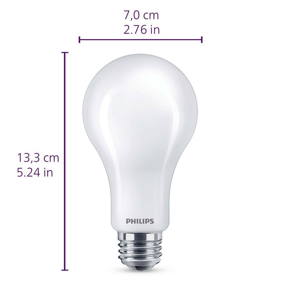 Philips 75-Watt Equivalent A21 Ultra Definition Dimmable E26 LED Light Bulb Soft White with Warm Glow 2700K (2-Pack) 573493