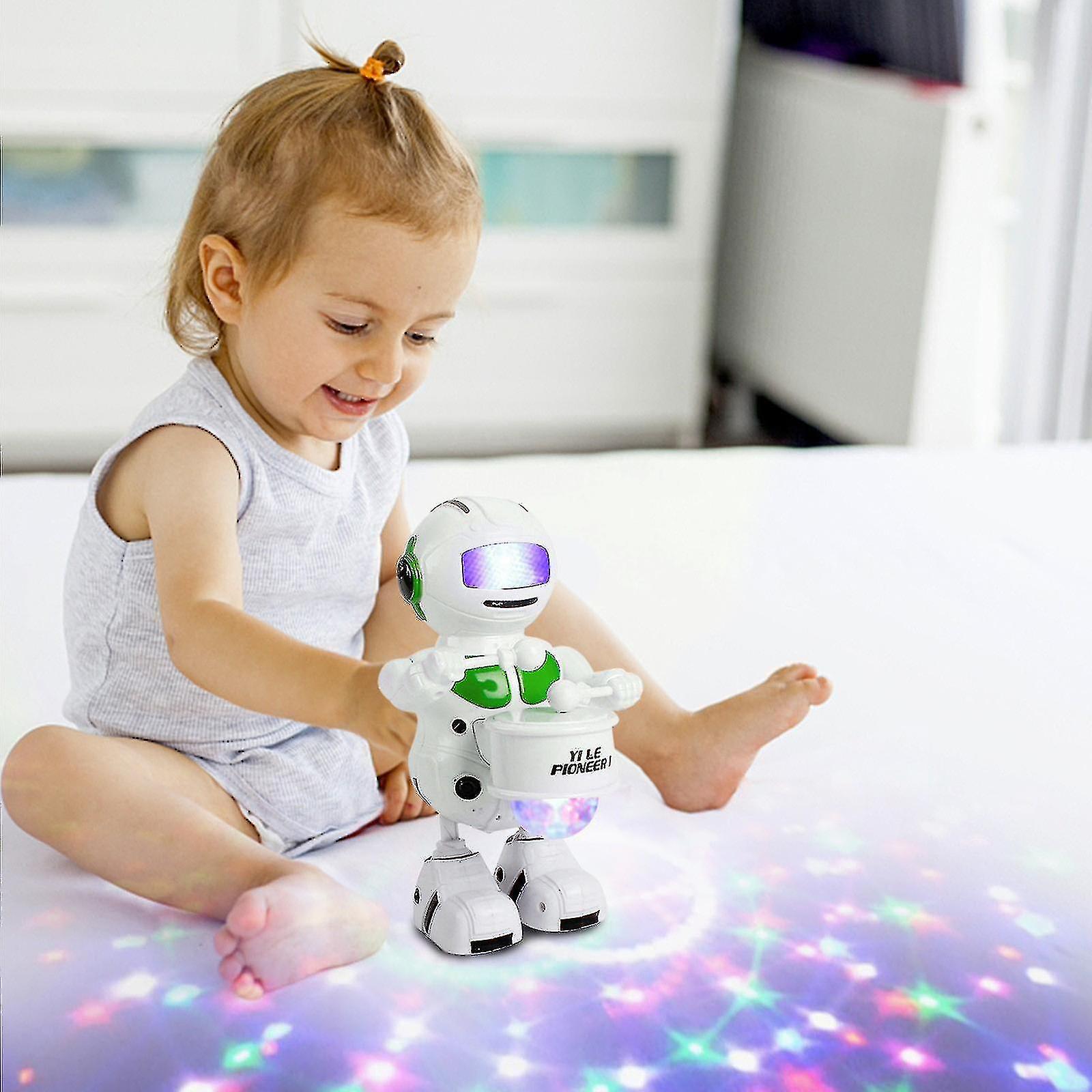 Automatic Electric Dance Robot Toy Led Light Music Dance Robot Atmosphere Light  Gift