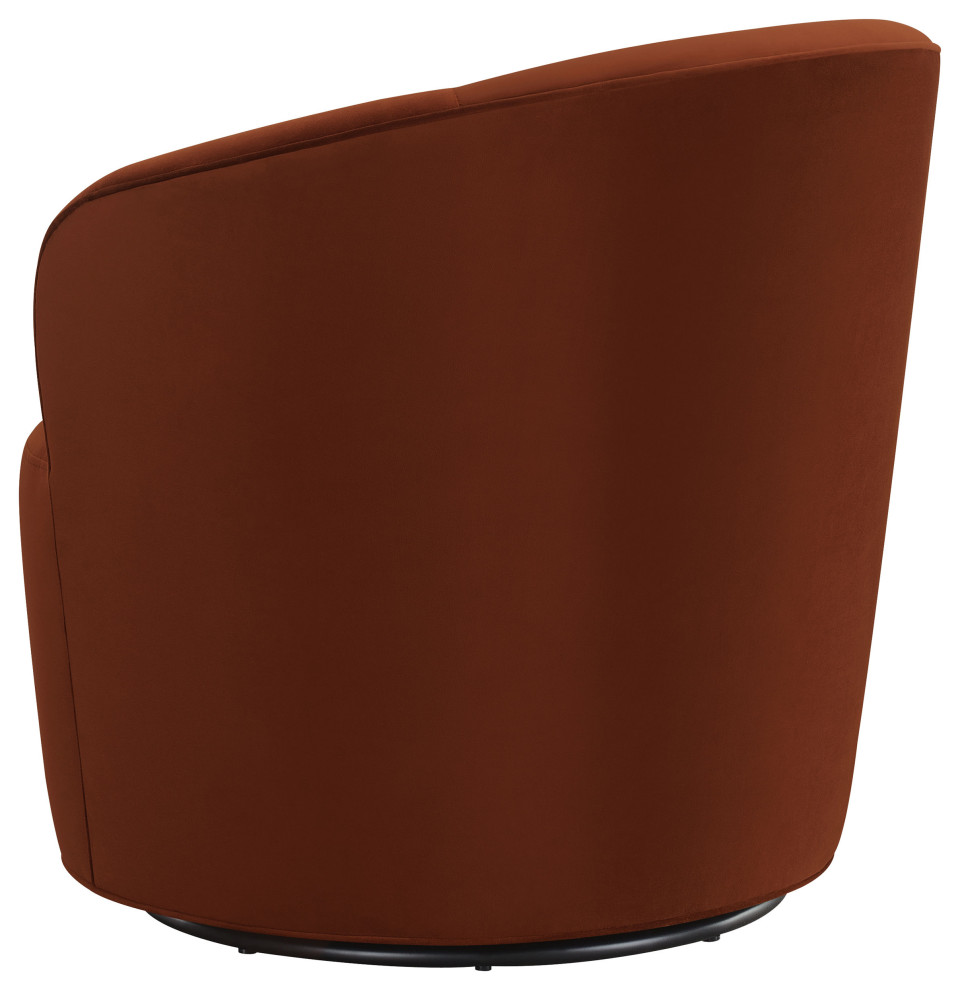 Joyce Sloped Arms Swivel Chair Burnt Orange   Modern   Armchairs And Accent Chairs   by Modon  Houzz