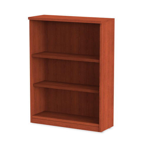 Alera Valencia Series Bookcase， Three-Shelf， 31.75w x 14d x 39.38h， Med Cherry (VA634432MC)