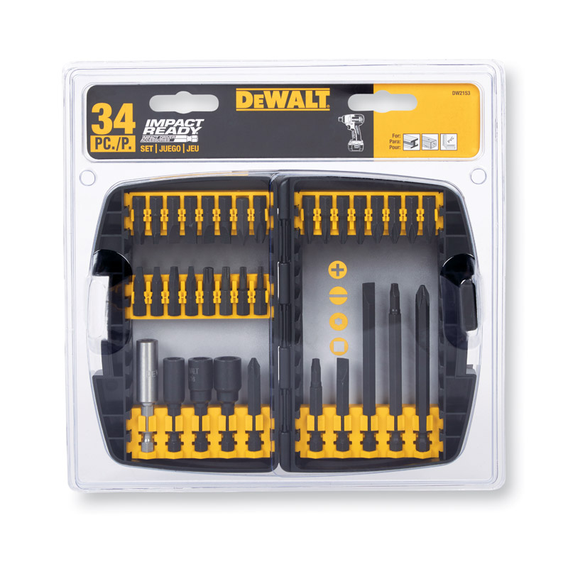 DW Impact Ready Drive Bit Set Steel 34 pc