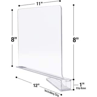 Sorbus 0.12 in. x 0.59 in. x 0.17 in. Acrylic Wall Ledge Decorative Wall Floating Shelf Rack Organizer 3-Pack ACR-SHLV3