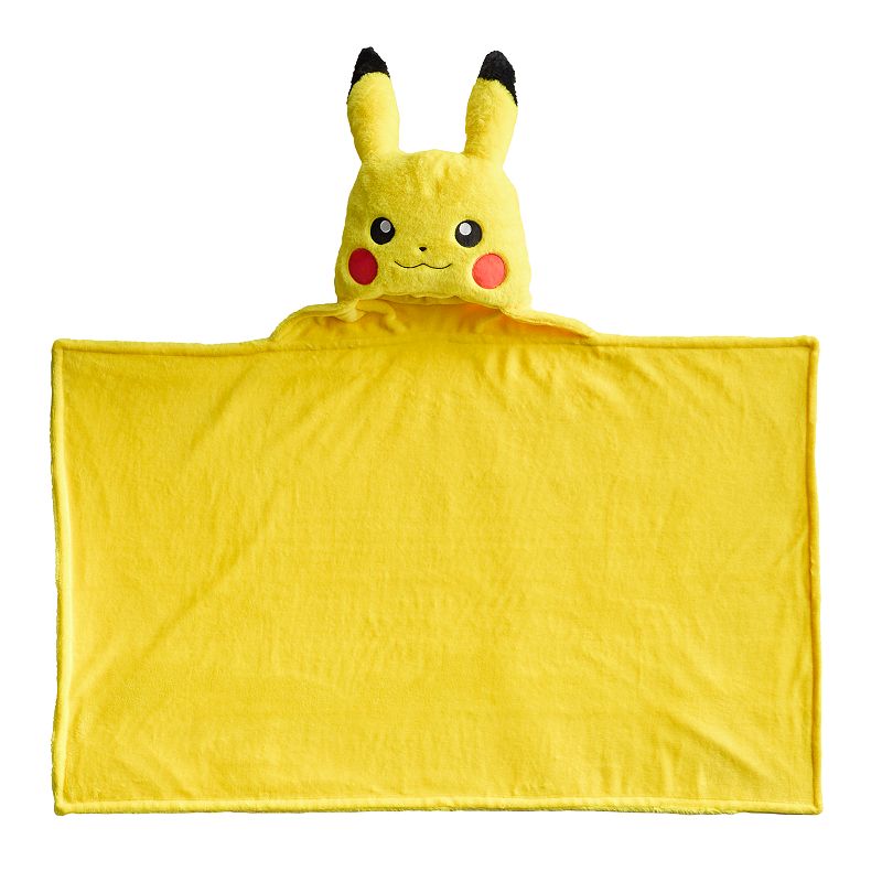 PokĲmon Pikachu Hooded Throw Blanket