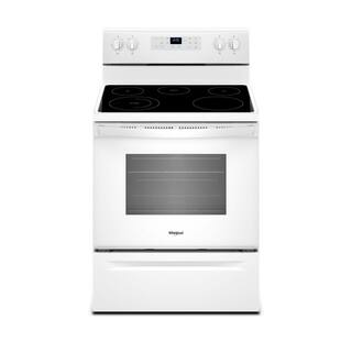 Whirlpool 5.3 cu. ft. Electric Range with Steam Clean and 5 Elements in White WFE505W0HW