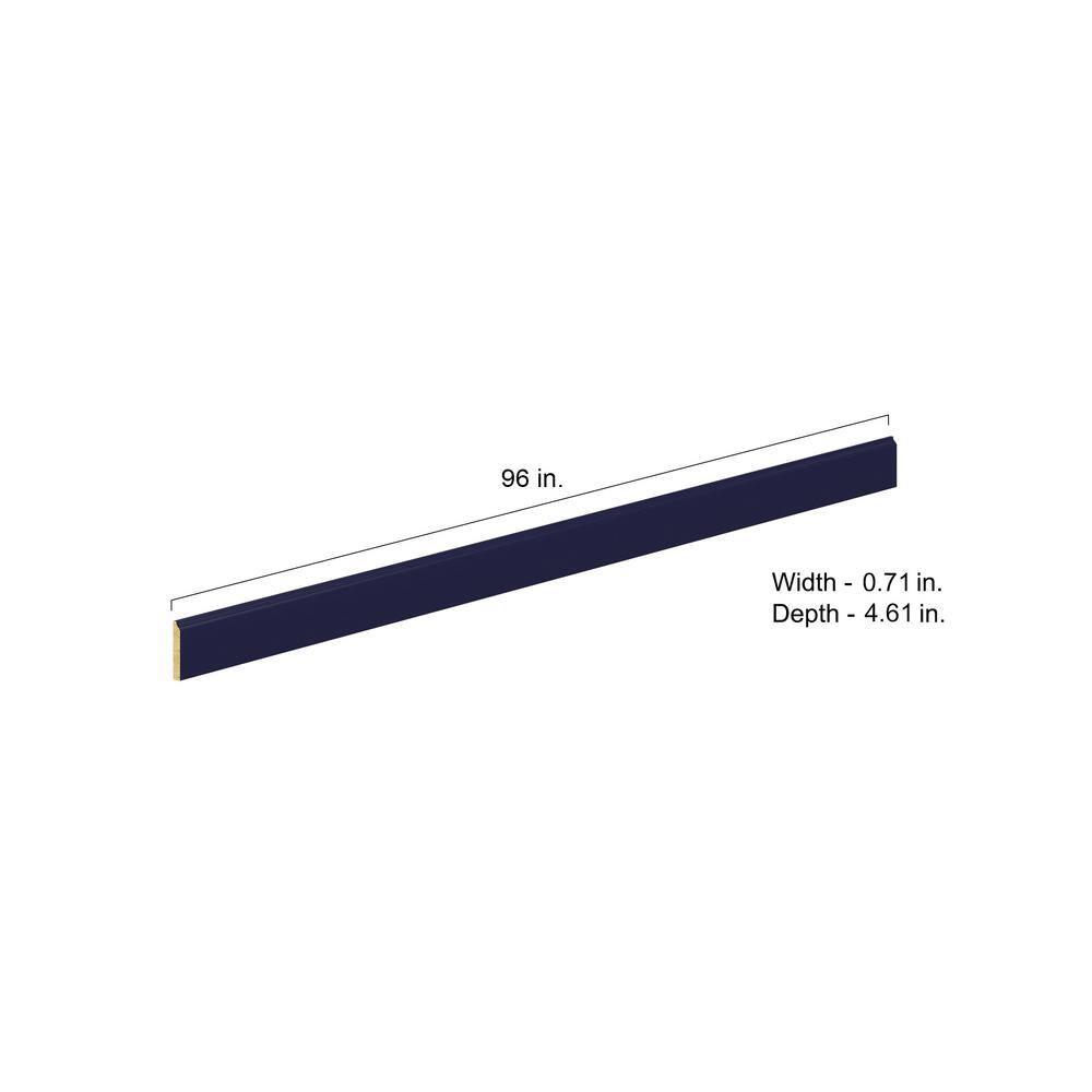 J COLLECTION 0.71 in. W x 96 in. H x 4.61 in. D Devon Painted Blue Furniture Base Moulding DSBM96-DV