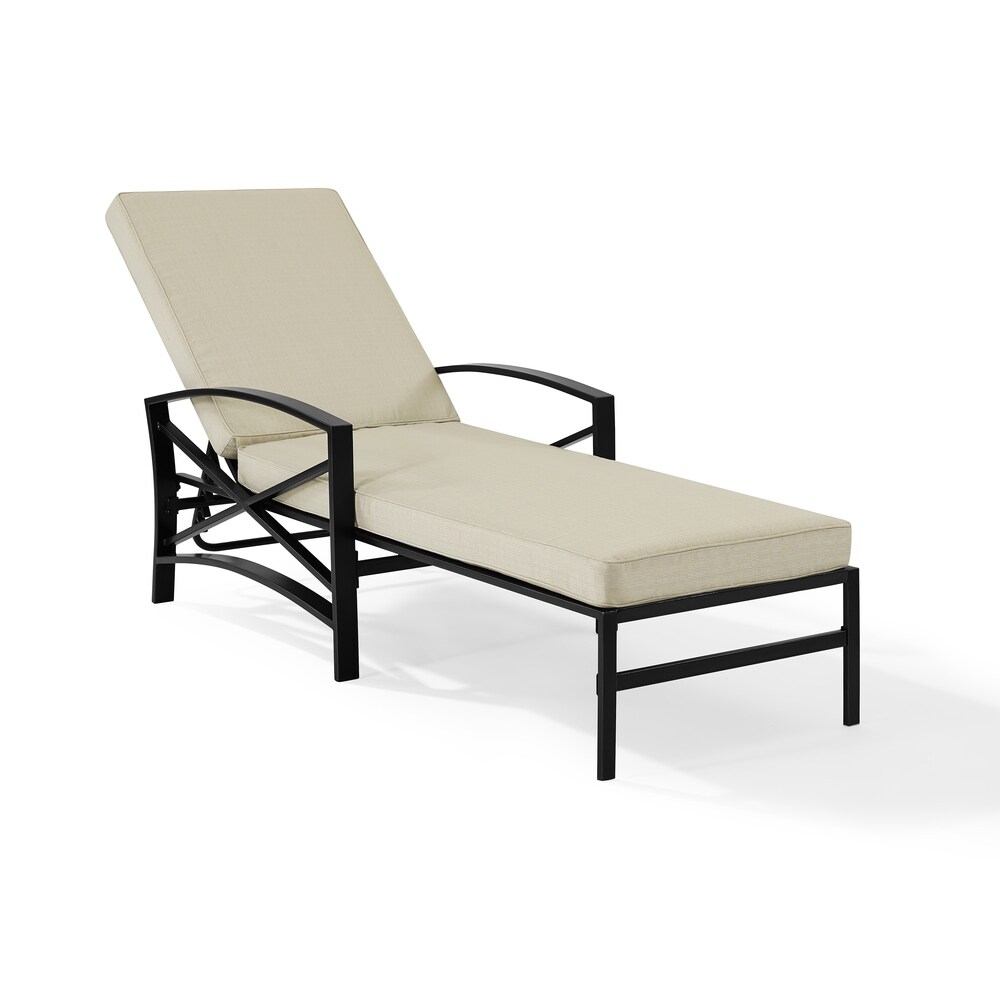 Kaplan Lounge Chair in Bronze with Oatmeal Cushions