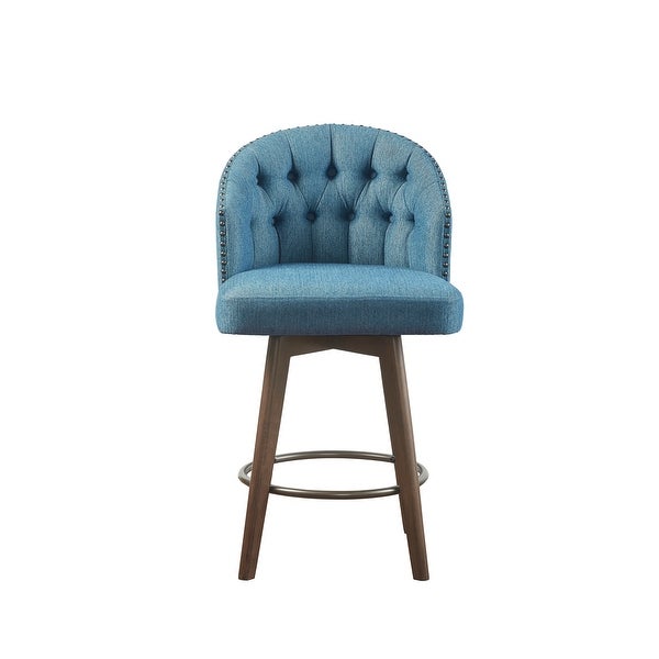 Madison Park Boyle Upholstered 360 Degree Swivel Counter Stool 26