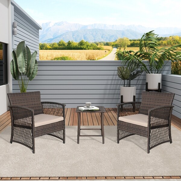 Heritage Outdoor 3piece Wicker Bistro Patio Set