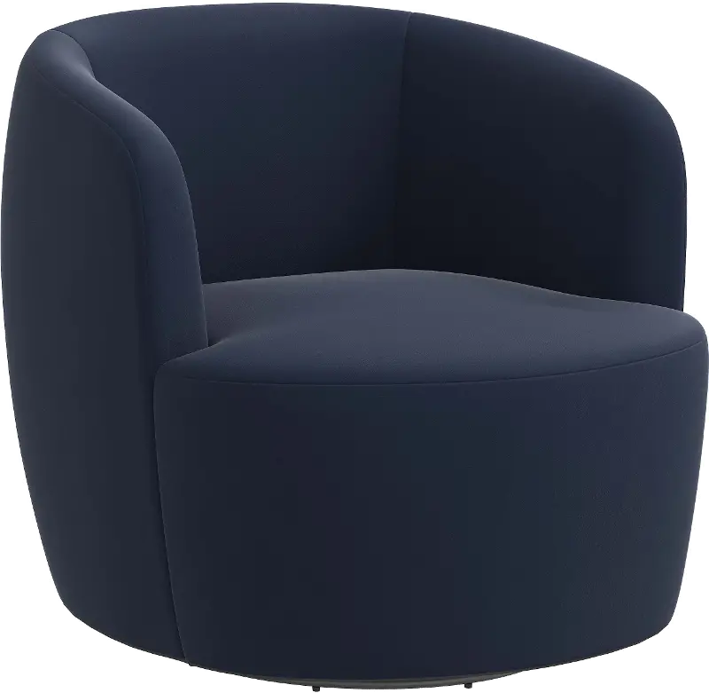 Hunter Velvet Ink Swivel Chair - Skyline Furniture