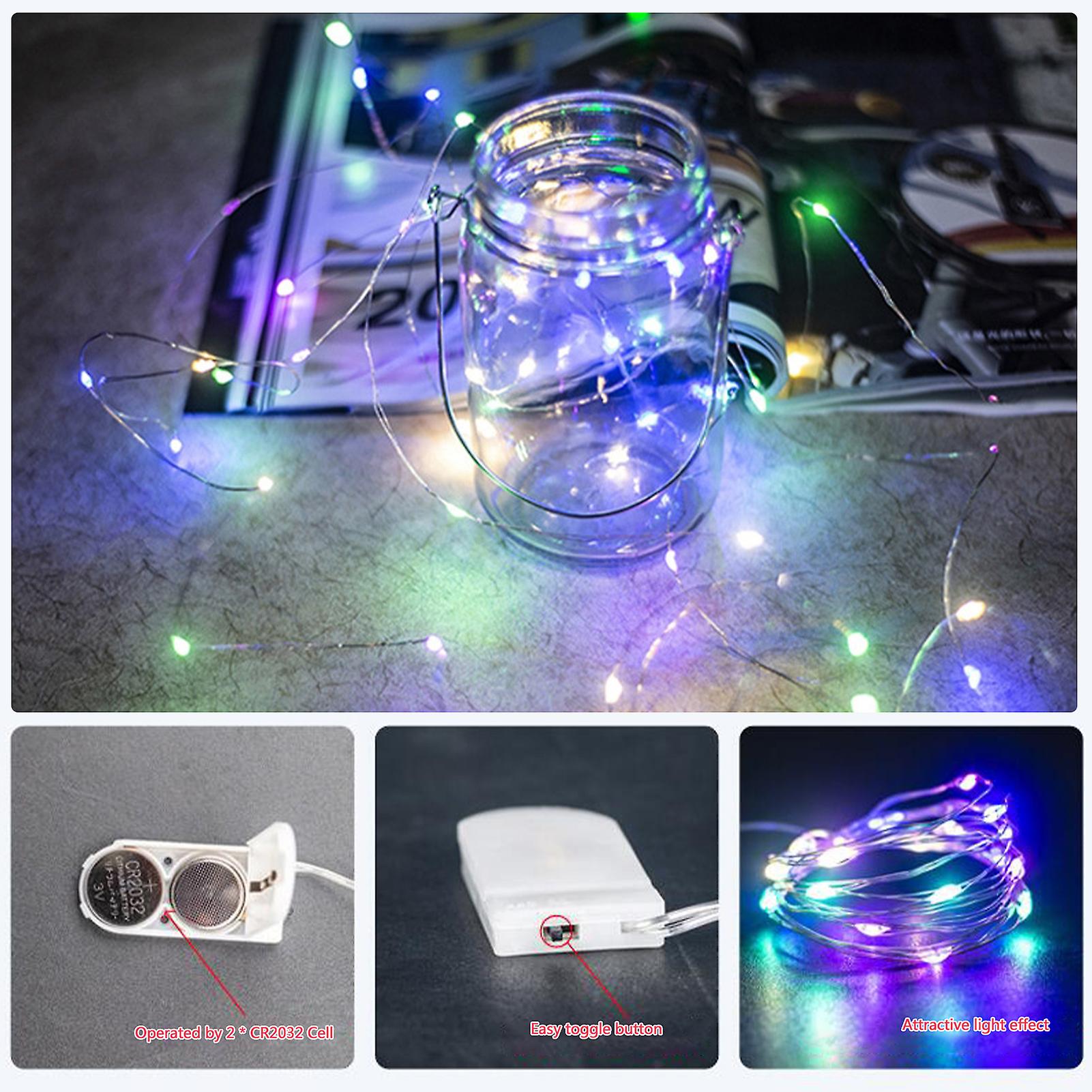 1meters 10 Leds Fairy String Light Twistable Bendable Foldable Decoration Lamp Ip65 Water Resistance For Christmas Xmas Holiday Festival Diy Home Part