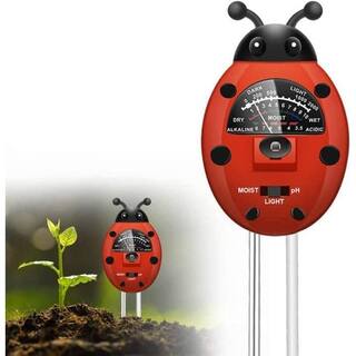 3-in-1 Soil Tester Kit with Plant Moisture Light and pH Tester (No Batteries Required) Colorful Ladybug Shape B08ZCQPBF2