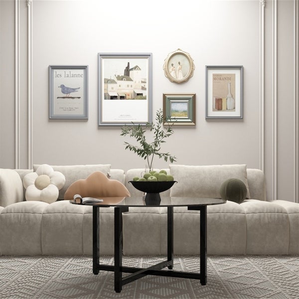 Round Coffee Table Modern Side Center Tables for Living Room