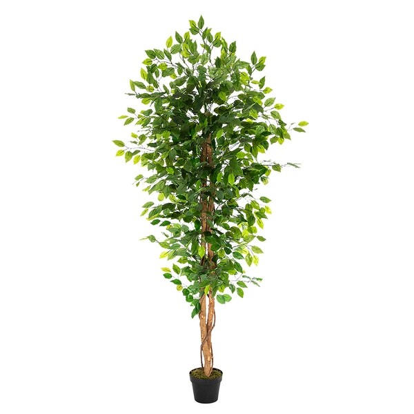 6FT Solid Wood 1260 Leaves Truncated Banyan Tree Simulation Tree