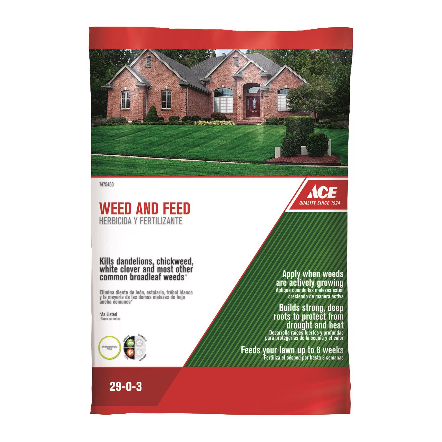 Ace Weed and Feed Lawn Fertilizer For All Grasses 5000 sq ft