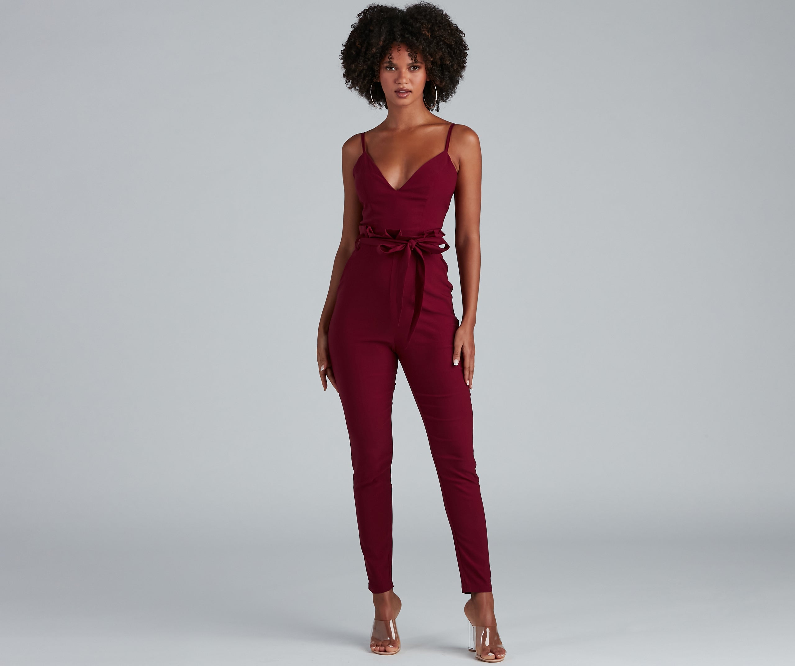 Stylish And Tapered Tie Waist Jumpsuit