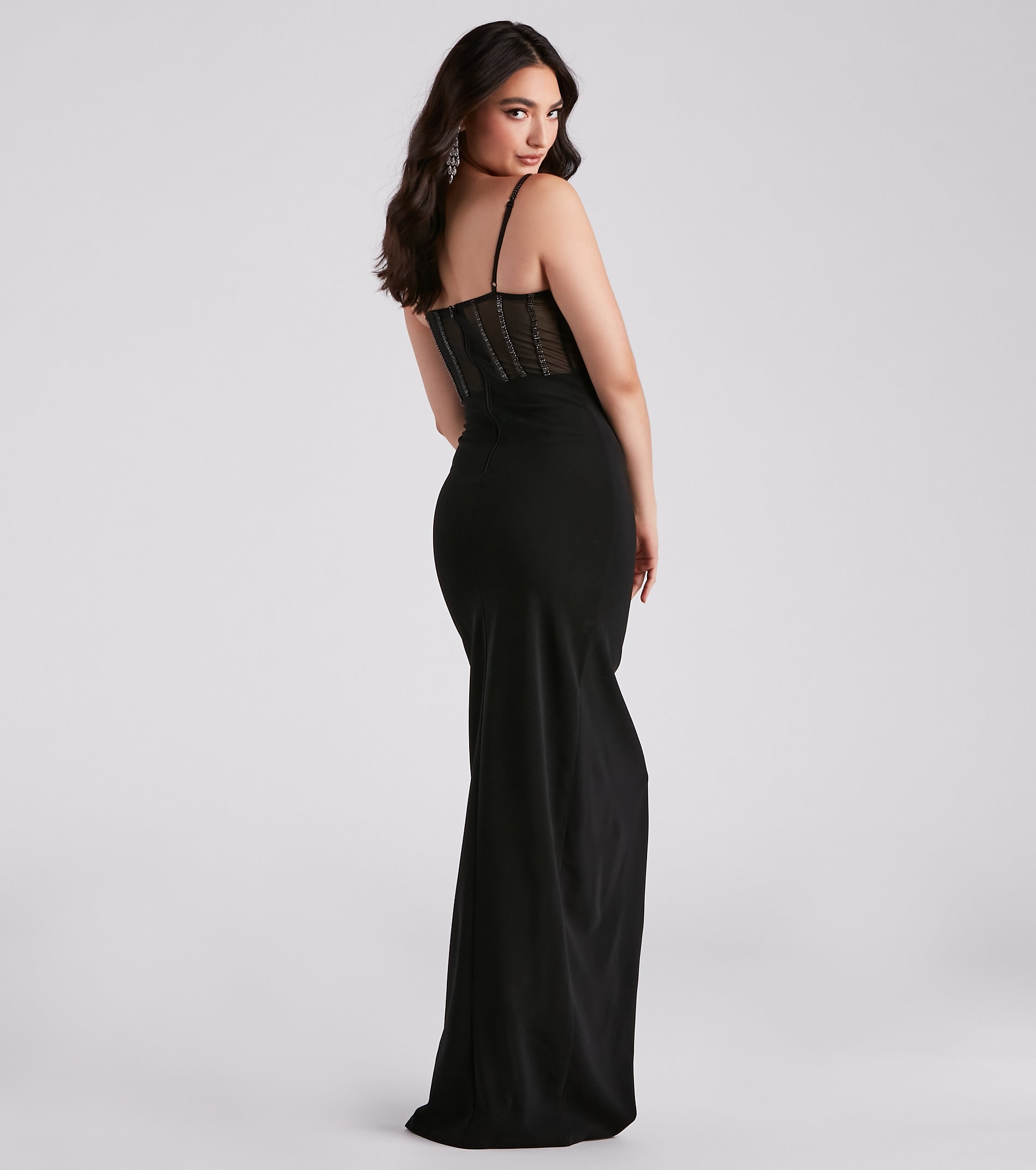 Ensley Formal Crepe Bustier Dress