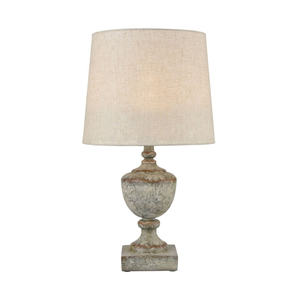 Transitional Style W/ Modernfarmhouse Inspirations Composite 1 Light Outdoor Table Lamp 24 inches Tall 13 inches Wide Bailey Street Home