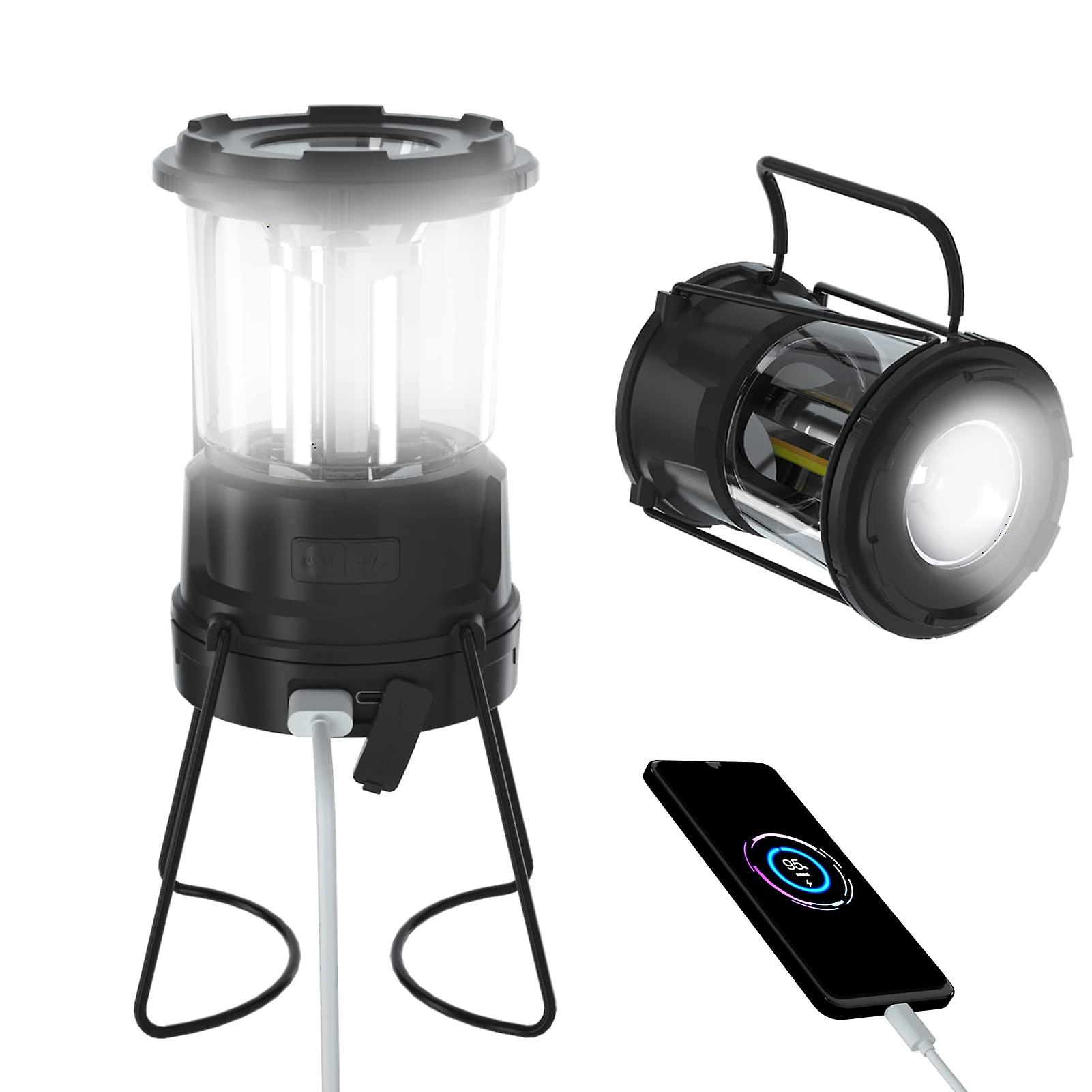 Camping Lamp Usb Rechargeable Lanter 3000mah Solar Rechargeable Lantern With Aa Battery Powered Option andamp; Usb Charging Port