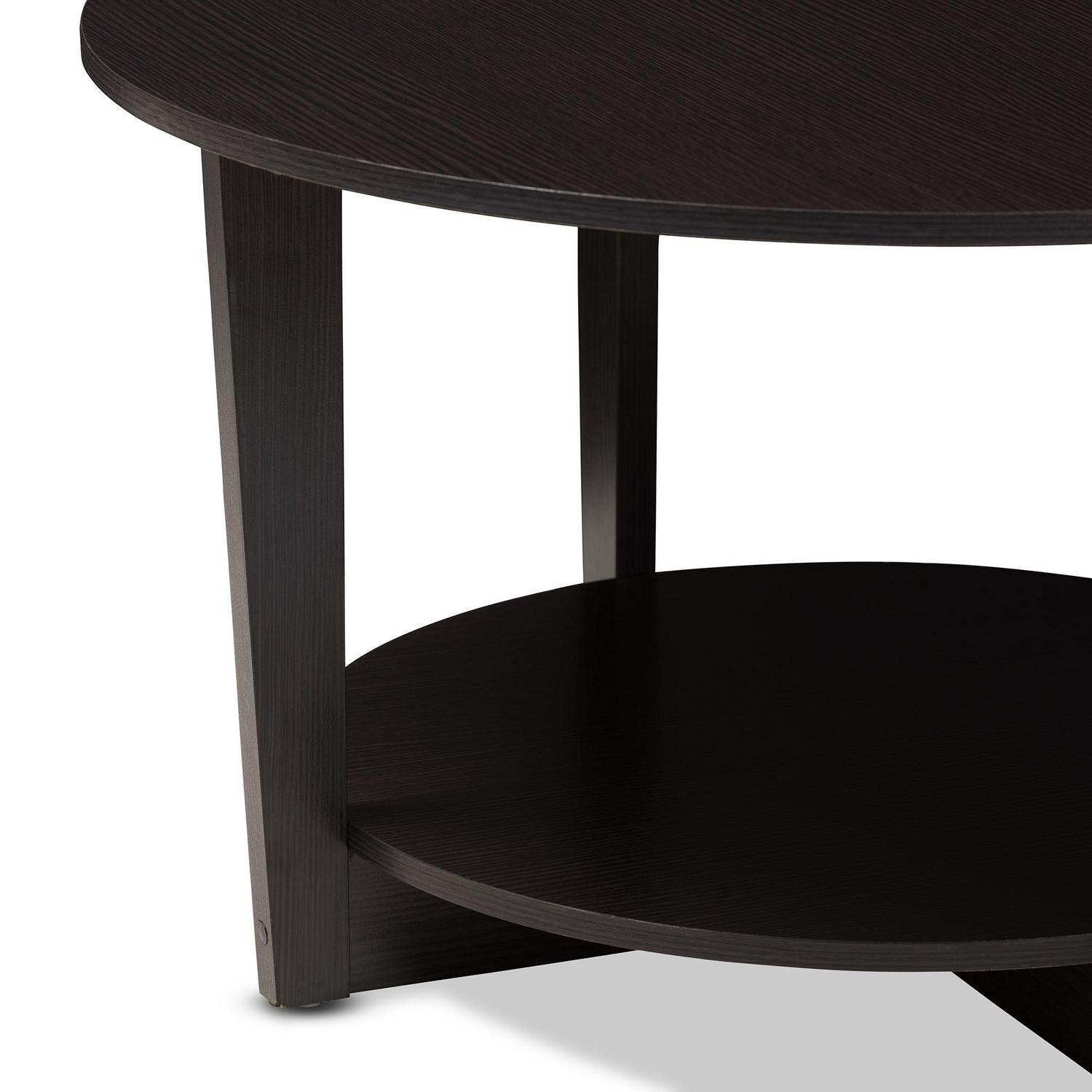 Baxton Studio Belina Modern and Contemporary Wenge Brown Finished Coffee Table