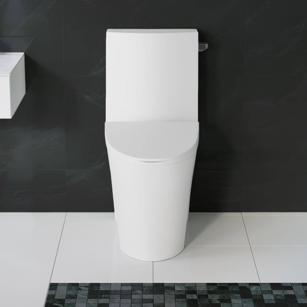 Swiss Madison St. Tropez 1-piece 1.28 GPF Single Flush Elongated Toilet in Glossy White Seat Included SM-1T252