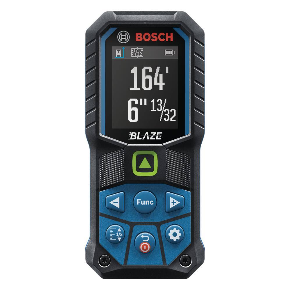 Bosch BLAZE 165 ft. Green Laser Distance Tape Measuring Tool with Color Screen and Measurement Rounding Functionality GLM165-25G