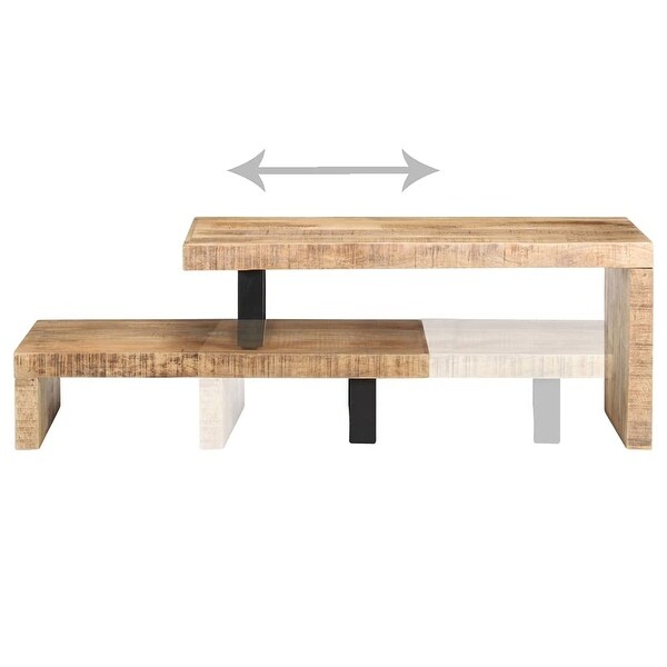 Modern Coffee Table Cocktail Table， Stable， Rustic Coffee Table， for Living Room， Indoor， Home Décor， - as picture