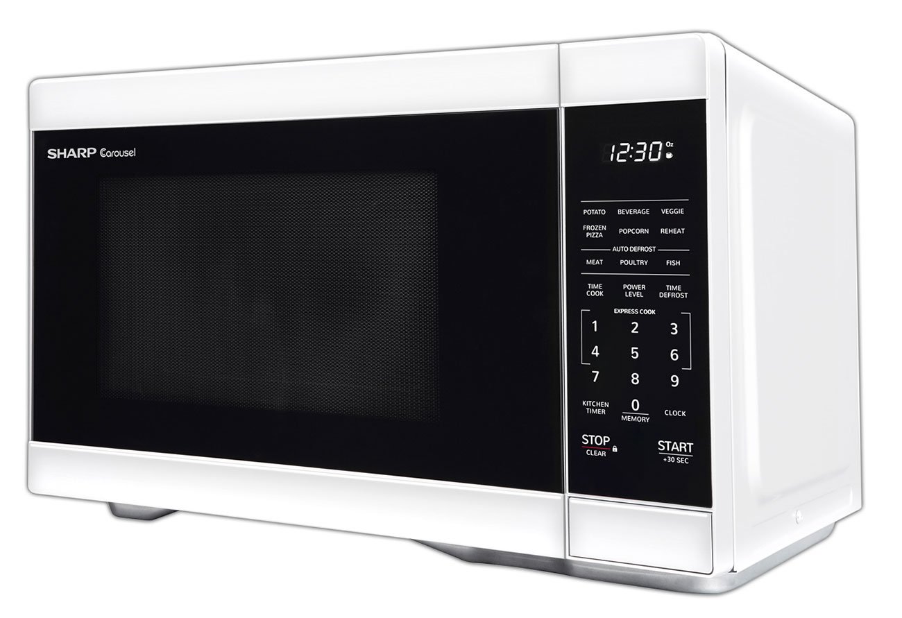 Sharp 1.1 Cu. Ft. White Countertop Microwave Oven