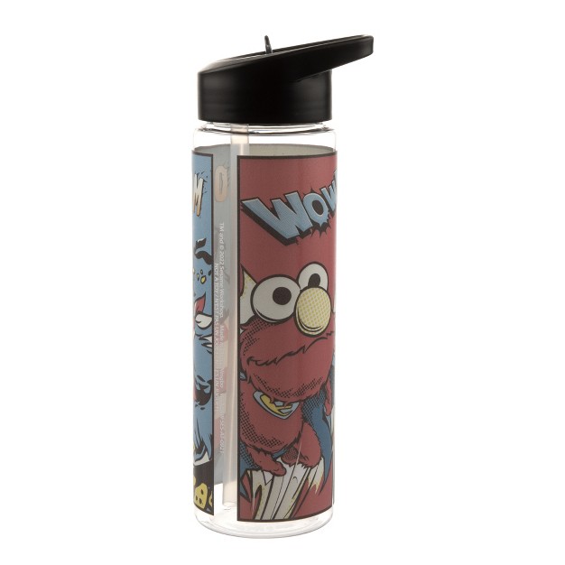 Sesame Street Multi Character Comic Style 2 pack 24 Oz Single Wall Plastic Water Bottle