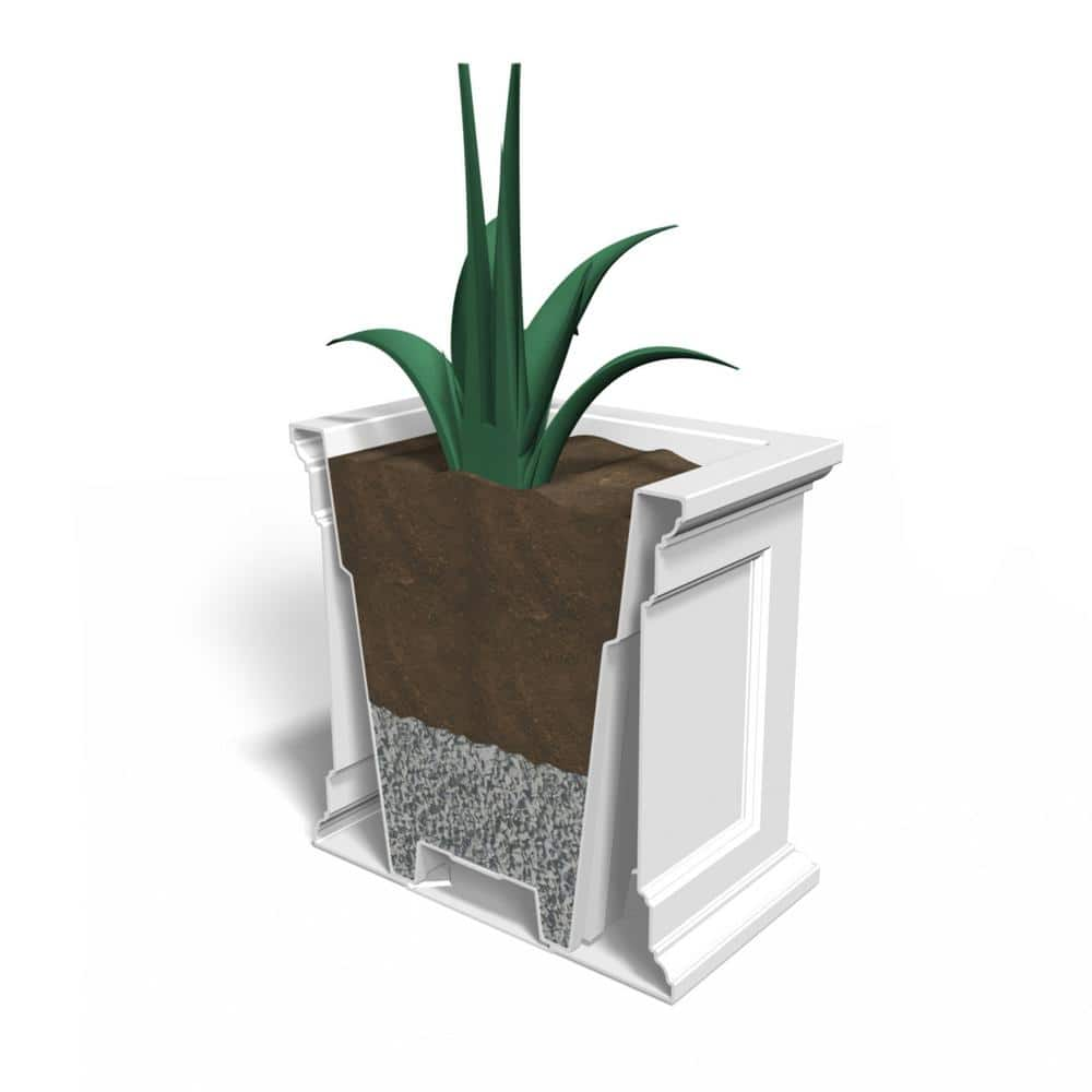 Mayne Fairfield 28 in. Square Black Polyethylene Planter 8800-B