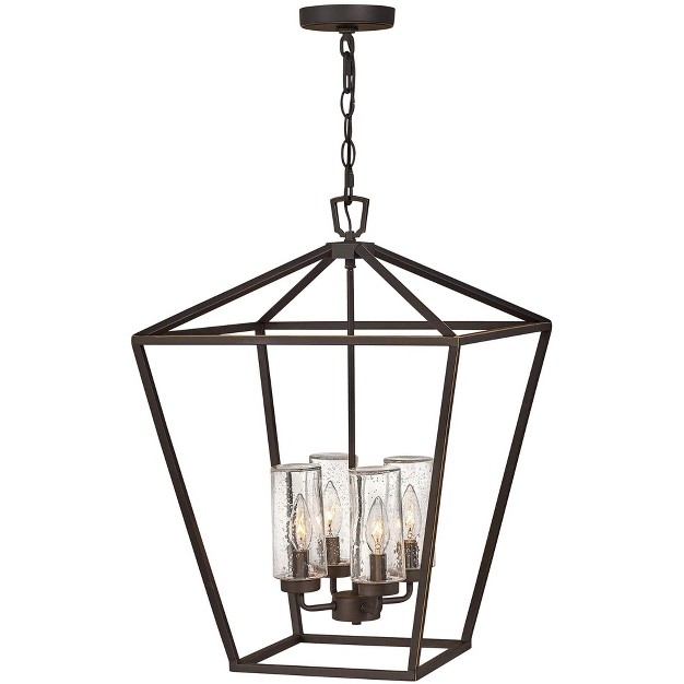 Bronze Cage Low Voltage Outdoor Hanging Light