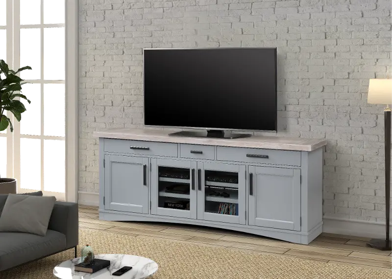 Amy Dove Gray 76 TV Stand